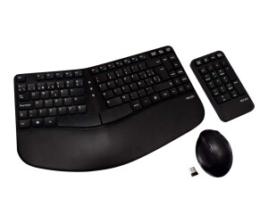 V7 CKW400ES - Set aus Tastatur, Maus und Ziffernblock