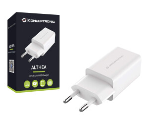 Conceptronic ALTHEA - Netzteil - 12 Watt - 2 Ausgabeanschlussstellen (USB)