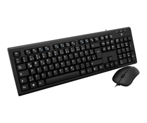 V7 CKU200DE-keyboard and mouse set-PS/2, USB