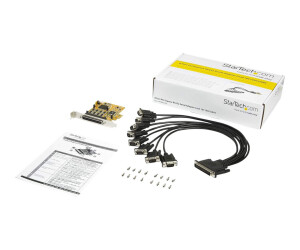 StarTech.com 8 Port PCI Express Karte - PCIe RS232 Erweiterungskarte - 16C1050 UART - Windows & Linux (PEX8S1050)
