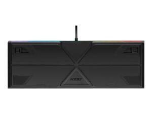 Corsair Gaming K100 RGB - Tastatur - Hintergrundbeleuchtung - USB - Deutsch - Tastenschalter: CORSAIR OPX RGB - Aluminium schwarz eloxiert (gebürstet)
