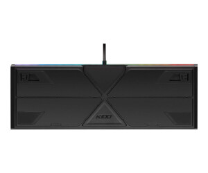 Corsair Gaming K100 RGB - Tastatur - Hintergrundbeleuchtung - USB - Deutsch - Tastenschalter: CORSAIR OPX RGB - Aluminium schwarz eloxiert (gebürstet)