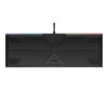 Corsair Gaming K100 RGB - Tastatur - Hintergrundbeleuchtung - USB - Deutsch - Tastenschalter: CORSAIR OPX RGB - Aluminium schwarz eloxiert (gebürstet)