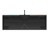 Corsair gaming K100 RGB - keyboard - backlight - USB - German - key switch: Corsair opx RGB - aluminum black anodized (brushed)