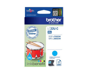 Brother LCLC22UC - XL - Cyan - original - Tintenpatrone