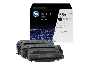 HP 55X - 2er-Pack - Hohe Ergiebigkeit - Schwarz -...