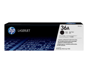 HP 36A - black - original - laser jet - toner cartridge (CB436A)