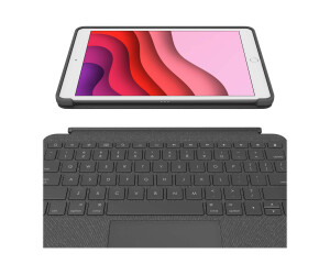 Logitech Combo Touch - keyboard and folio hop - with a trackpad - backlit - Apple Smart Connector - Qwertz - German - Graphite - for Apple 10.2 -inch iPad (7th generation, 8th generation, 9th generation)