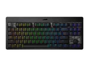 Mountain Everest Core - Tastatur - Hintergrundbeleuchtung - USB-C - QWERTZ - Deutsch - Tastenschalter: CHERRY MX Silent Red (Hotswap-fähig)