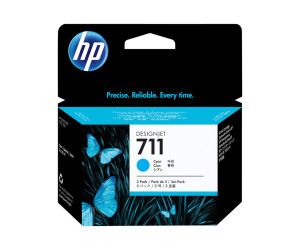 HP 711 - 3er-Pack - 29 ml - Cyan - Original - DesignJet