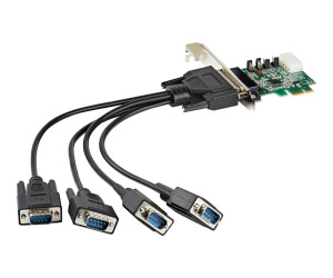 StarTech.com 4 Port Serielle PCI Express RS232 Adapter Karte - PCIe RS232 Serielle Host Controller Karte - PCIe auf Serielle DB9 Karte - 16950 UART - Erweiterungskarte - Windows & Linux (PEX4S953)