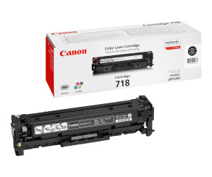 Canon 718 Black - Schwarz - original - Tonerpatrone