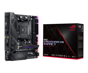 ASUS ROG Crosshair VIII Impact - Motherboard - ATX - Socket AM4 - AMD X570 Chipsatz - USB-C Gen2, USB 3.2 Gen 1, USB 3.2 Gen 2 - Gigabit LAN, 2.5 Gigabit LAN - HD Audio (8-Kanal)