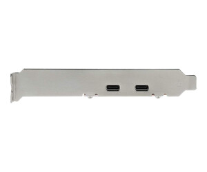 StarTech.com PCIe USB 3.1 Card, 2x USB C 3.1 Gen 2 10Gbps, PCIe Gen 3 x4, ASM3142 Chipset, USB Type-C PCI Express Card, 2-Port USB 3.2 Gen 2x1 Expansion Add-On Card, Windows, macOS, Linux