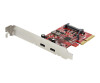 StarTech.com PCIe USB 3.1 Card, 2x USB C 3.1 Gen 2 10Gbps, PCIe Gen 3 x4, ASM3142 Chipset, USB Type-C PCI Express Card, 2-Port USB 3.2 Gen 2x1 Expansion Add-On Card, Windows, macOS, Linux