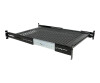 Startech.com 2he extendable rack floor ventilated - 22.7kg - 19 server cabinet Rack -Helf - Schwarz - Rack - Shelf - 1U - 48.3 cm (19 ")