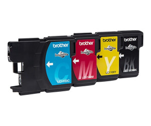 Brother LC1100 Value Pack - 4 -pack - black, yellow,...