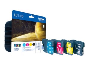 Brother LC1100 Value Pack - 4er-Pack - Schwarz, Gelb,...