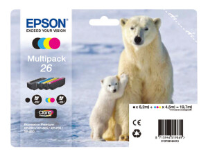 Epson 26 Multipack - 4er-Pack - Schwarz, Gelb, Cyan, Magenta