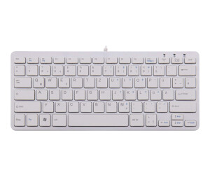 R-Go Compact Tastatur, QWERTZ (DE), weiß, drahtgebundenen