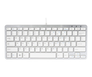 R-Go Compact Tastatur, QWERTZ (DE), weiß, drahtgebundenen