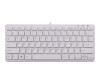 R-Go Compact Tastatur, QWERTZ (DE), weiß, drahtgebundenen