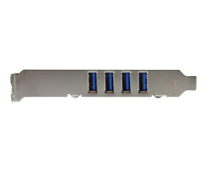Startech.com 4 Port USB 3.0 PCI interface card - PCI Superspeed USB 3.0 Controller card - 2 x USB3.0 (socket)