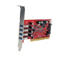 Startech.com 4 Port USB 3.0 PCI interface card - PCI Superspeed USB 3.0 Controller card - 2 x USB3.0 (socket)