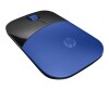 HP Z3700 - Maus - optisch - kabellos - 2.4 GHz - kabelloser Empfänger (USB)