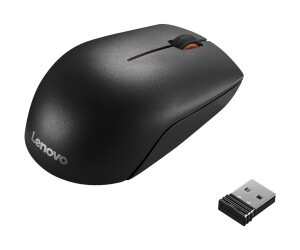 Lenovo 300 Wireless Compact - Mouse - 3 keys - wireless - 2.4 GHz - Wireless recipient (USB)