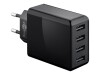 Goobay Netzteil - 30 Watt - 3 A - 4 Ausgabeanschlussstellen (4 x USB)