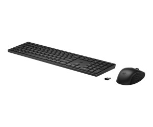 HP 650 - keyboard and mouse set - wireless - 2.4 GHz