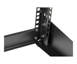 StarTech.com 4HE 19 Zoll Tisch Rack mit offenem Rahmen - 2 Pfosten, freistehendes Netzwerk Rack für Patch Panel/AV/IT/Studio Ausrüstung, 30kg Tragkraft mit Käfig Muttern/Schrauben (RK4OD)