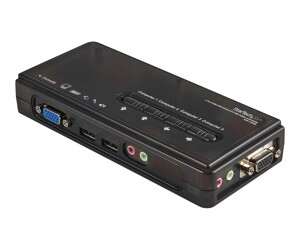 StarTech.com 4 Port VGA / USB KVM Switch inkl. Kabel und Audio
