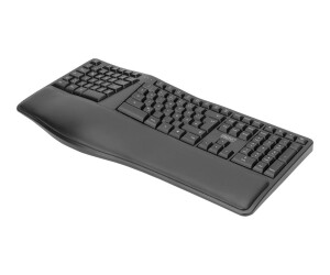 DIGITUS Ergonomische Tastatur, kabellos, 2,4 GHz
