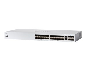 Cisco Business 350 Series CBS350-24S -4G - Switch - L3 - Managed - 24 x Gigabit SFP + 2 x Combo Gigabit Ethernet/Gigabit SFP + 2 x Gigabit SFP (Uplink)