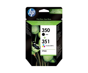 HP 350/351 - 2er-Pack - Schwarz, Farbe (Cyan, Magenta, Gelb)