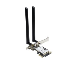 Inter-Tech DMG-35-Network adapter-PCIe low-profiles-802.11ac, Bluetooth 5.0, 802.11ax (Wi-Fi 6)