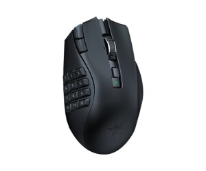 Razer Naga V2 Hyperspeed - Mouse - ergonomic - for right -handed - optically - 21 keys - wireless - Bluetooth, 2.4 GHz - Wireless recipient (USB)