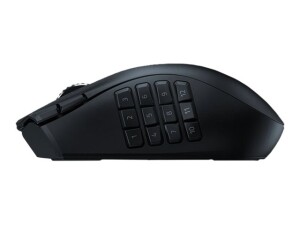 Razer Naga V2 HyperSpeed - Maus - ergonomisch - Für Rechtshänder - optisch - 21 Tasten - kabellos - Bluetooth, 2.4 GHz - kabelloser Empfänger (USB)