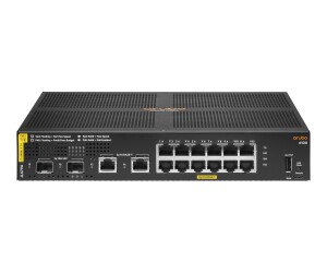 HPE Aruba 6100 12G Class4 PoE 2G/2SFP+ 139W Switch -...