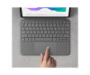 Logitech Combo Touch - keyboard and folio hop - with a trackpad - backlit - Apple Smart Connector - Qwerty - Us International - Oxford Gray - for Apple 12.9 -inch iPad Pro (5th generation)