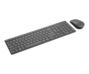 Lenovo Professional Ultraslim Combo - Tastatur-und-Maus-Set - kabellos - 2.4 GHz - QWERTY - USA/Europa - Iron Gray - für ThinkCentre M90; M90n-1 IoT; ThinkPad P73; X1 Carbon (7th Gen)