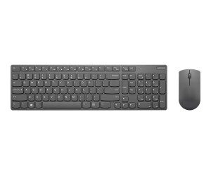 Lenovo Professional Ultraslim Combo - Tastatur-und-Maus-Set - kabellos - 2.4 GHz - QWERTY - USA/Europa - Iron Gray - für ThinkCentre M90; M90n-1 IoT; ThinkPad P73; X1 Carbon (7th Gen)