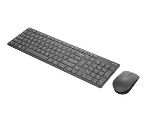 Lenovo Professional Ultraslim Combo - Tastatur-und-Maus-Set - kabellos - 2.4 GHz - QWERTY - USA/Europa - Iron Gray - für ThinkCentre M90; M90n-1 IoT; ThinkPad P73; X1 Carbon (7th Gen)
