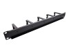 InLine 19" Kabelführungspanel - 5 Kunststoffbügel - RAL 9005 - schwarz