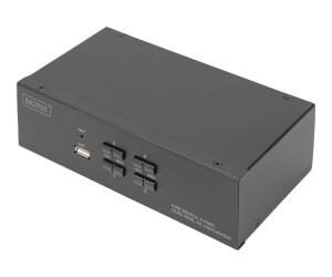 Digitus KVM Switch - 4 Port - Dual Display - 4K -...
