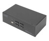 Digitus KVM Switch - 4 Port - Dual Display - 4K - DisplayPort¨ - 3840 x 2160 Pixel - 4K Ultra HD - Black