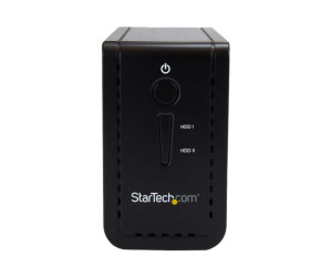 StarTech.com USB 3.1 Dual 3,5" SATA (6Gbit/s) Festplattengehäuse mit RAID - Zweifach 3,5 Zoll HDD/SSD/SSHD Gehäuse - USB-C und USB-A - Festplatten-Array - 2 Schächte (SATA-600)