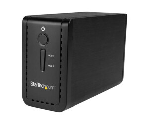 StarTech.com USB 3.1 Dual 3,5" SATA (6Gbit/s) Festplattengehäuse mit RAID - Zweifach 3,5 Zoll HDD/SSD/SSHD Gehäuse - USB-C und USB-A - Festplatten-Array - 2 Schächte (SATA-600)